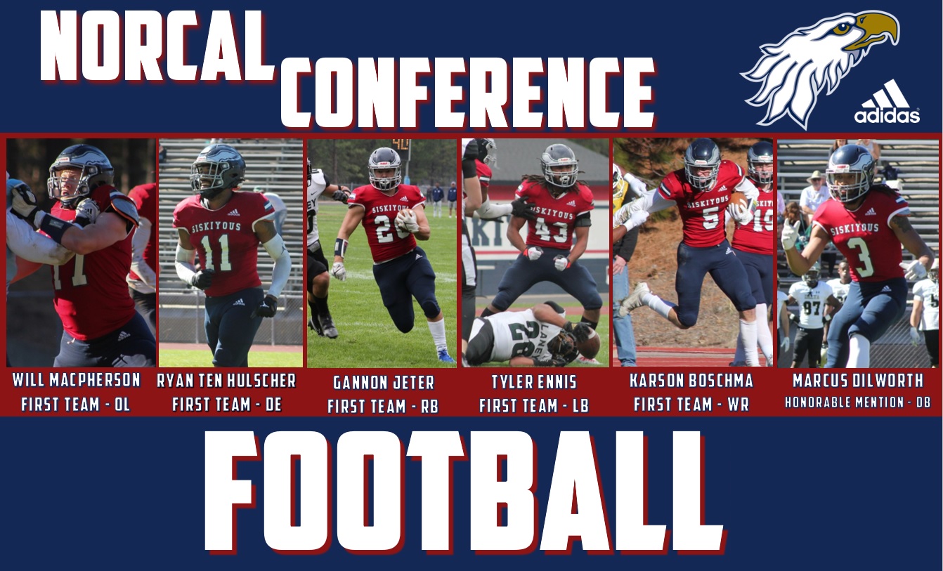 Six football players selected to the NorCal Conference All-Conference Team!